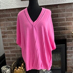 Pink V-Neck Sweater